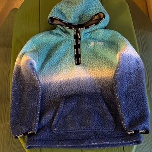 Justice Teal and Navy Ombre Kids Hoodie